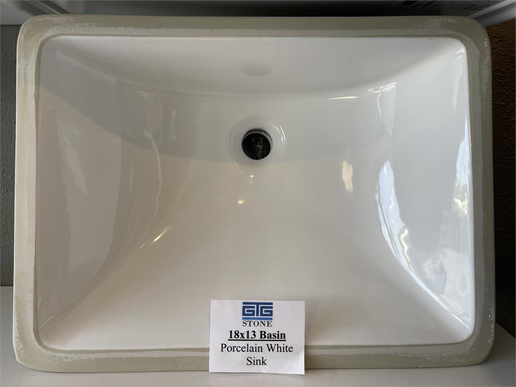 Porcelain White Bathroom Sink 18”x13”